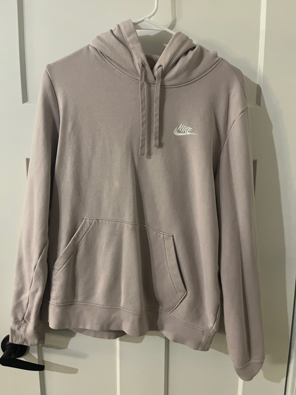 Nike Light Mauve Pullover Hoodie with White Swoosh